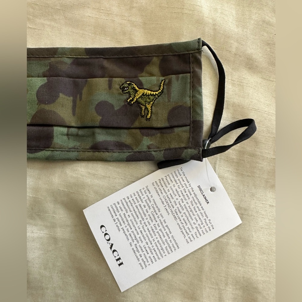 Coach - Rexy Wild Beast camp face mask, NWT, 100-% cotton